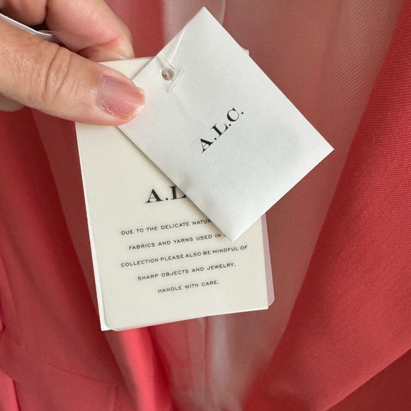 $695 New A.L.C. Dakota Pink Coral Peach Oversized Blazer Jacket Size 4 NWT - Picture 11 of 15